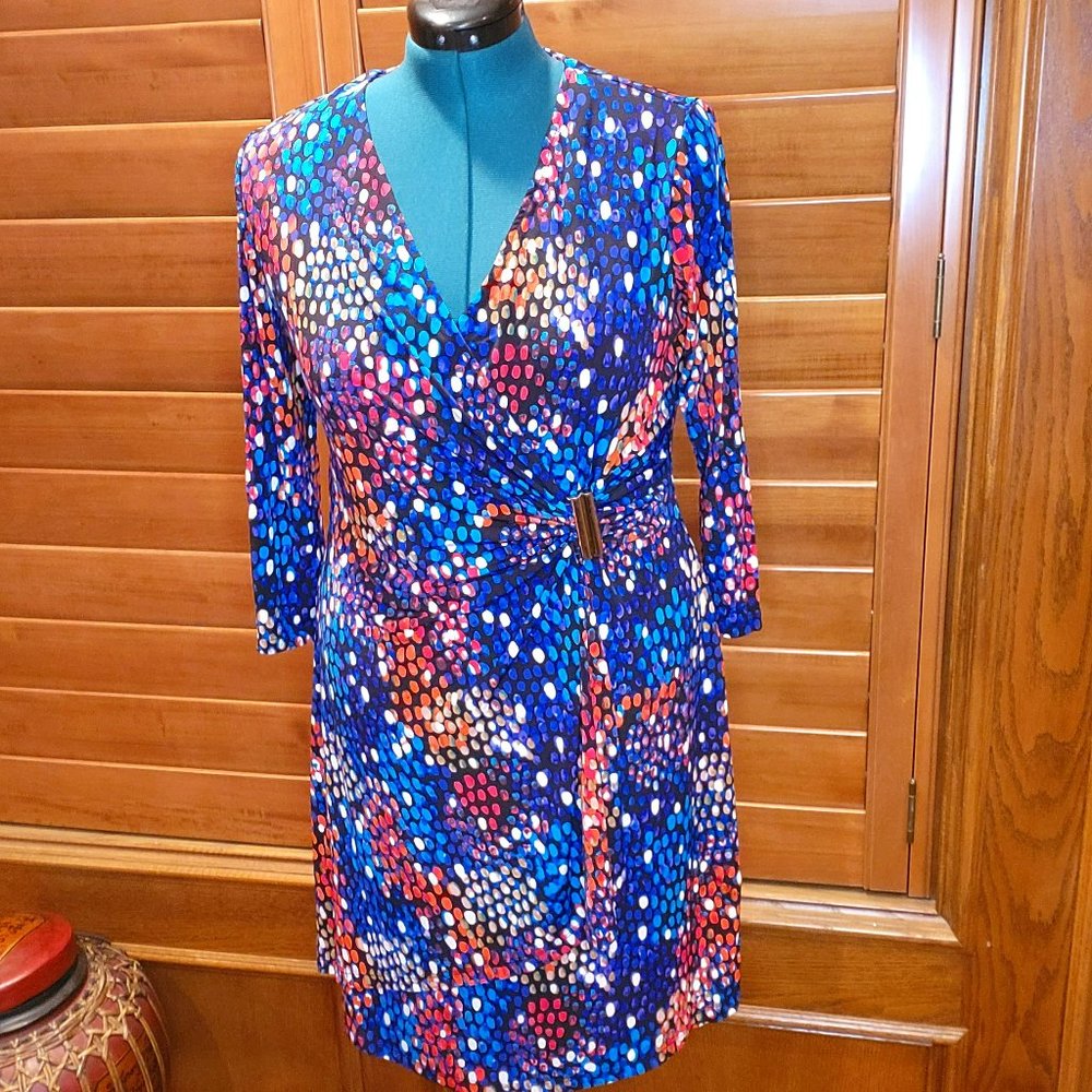 Calvin Klein ruched wrap dress